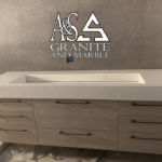 A&SCustom Quartz Sink Countertop - SinkIntegrated-white-quartz