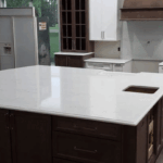 white-quartz-double-sink-island-ogee-edge-countertops